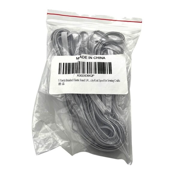Gray Elastic Bands For Sewing Craft Work TPU Stretchy Durable Material 2 Packs - Picture 5 of 9